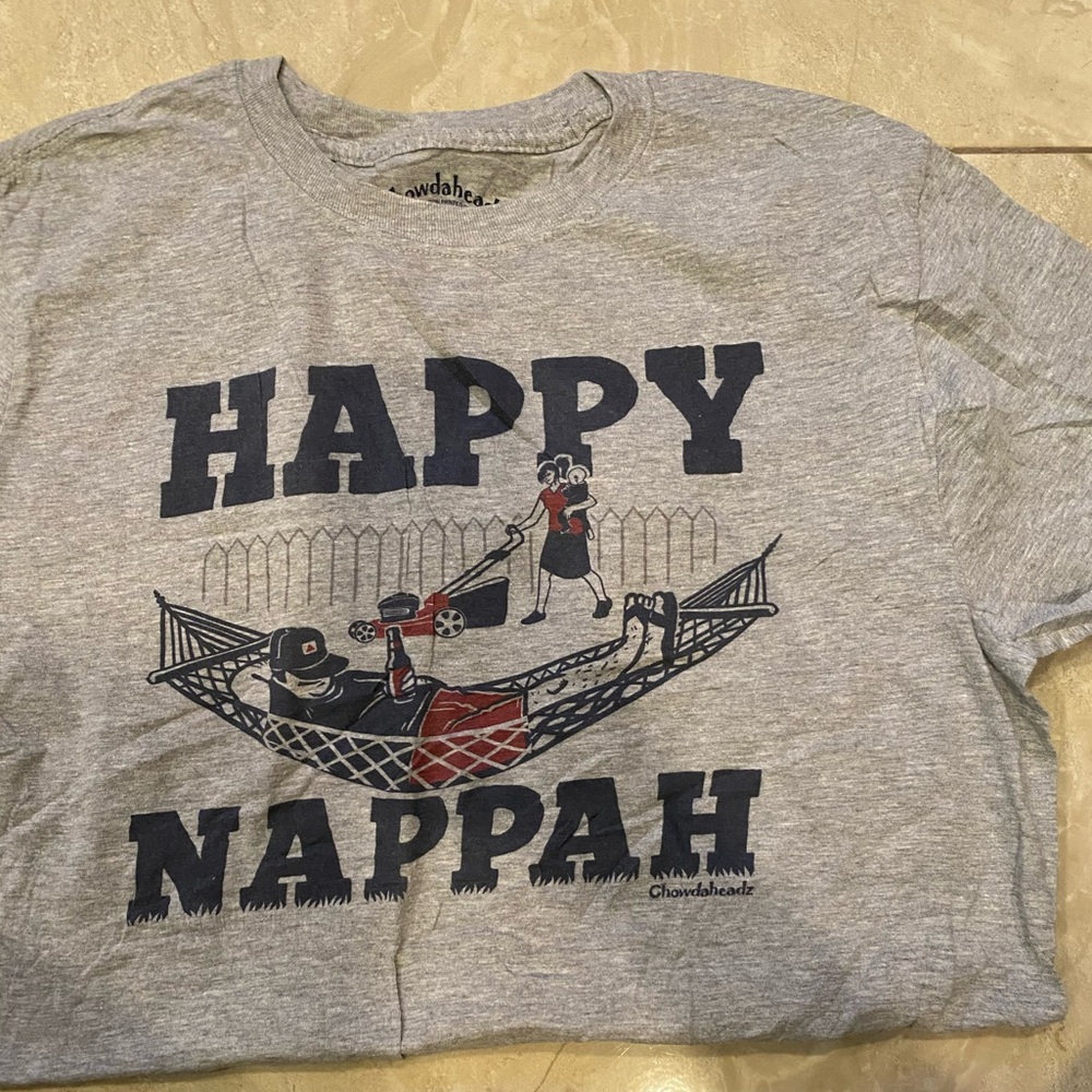 Chowdaheadz Gray Happy Nappah Men's T-Shirt